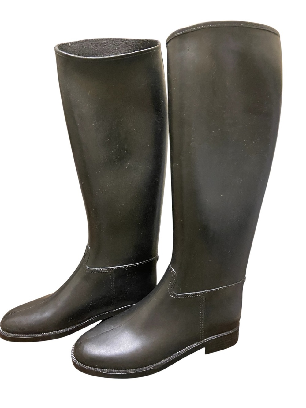 Winner Women’s Black Rubber Equestrian Riding Rain Boots Size 7 Made in Isreal